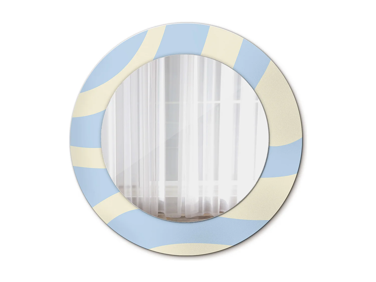 Miroir rond décoratif - Forme abstraite - 50 cm