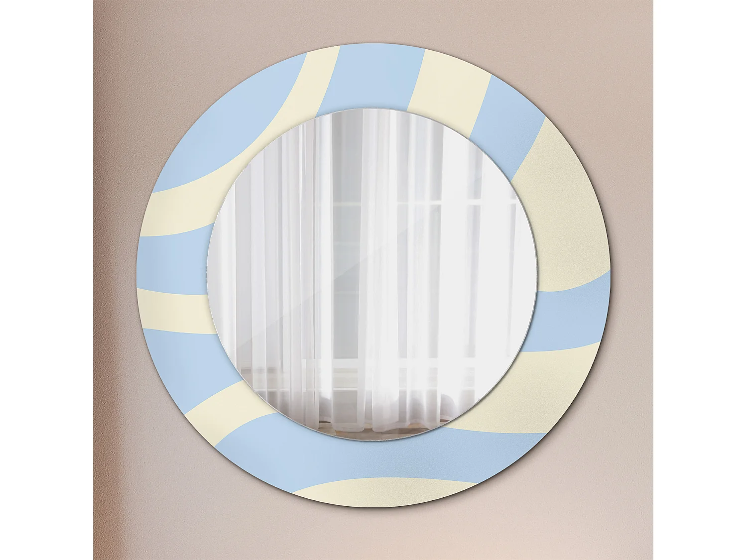 Miroir rond décoratif - Forme abstraite - 50 cm