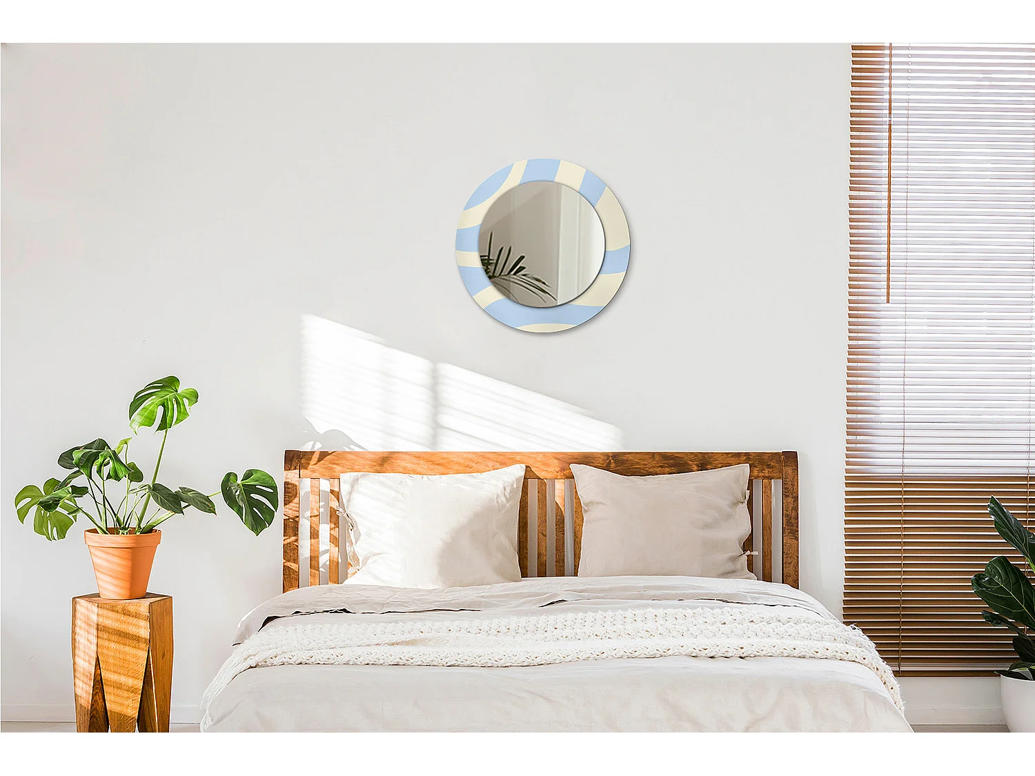 Miroir rond décoratif - Forme abstraite - 50 cm