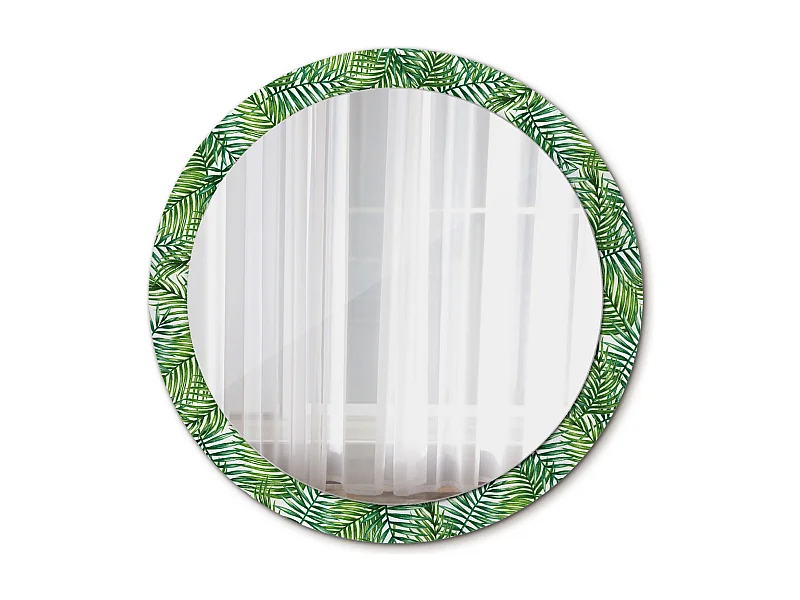 Dekorativer runder Spiegel – Tropische Palme – 90 cm