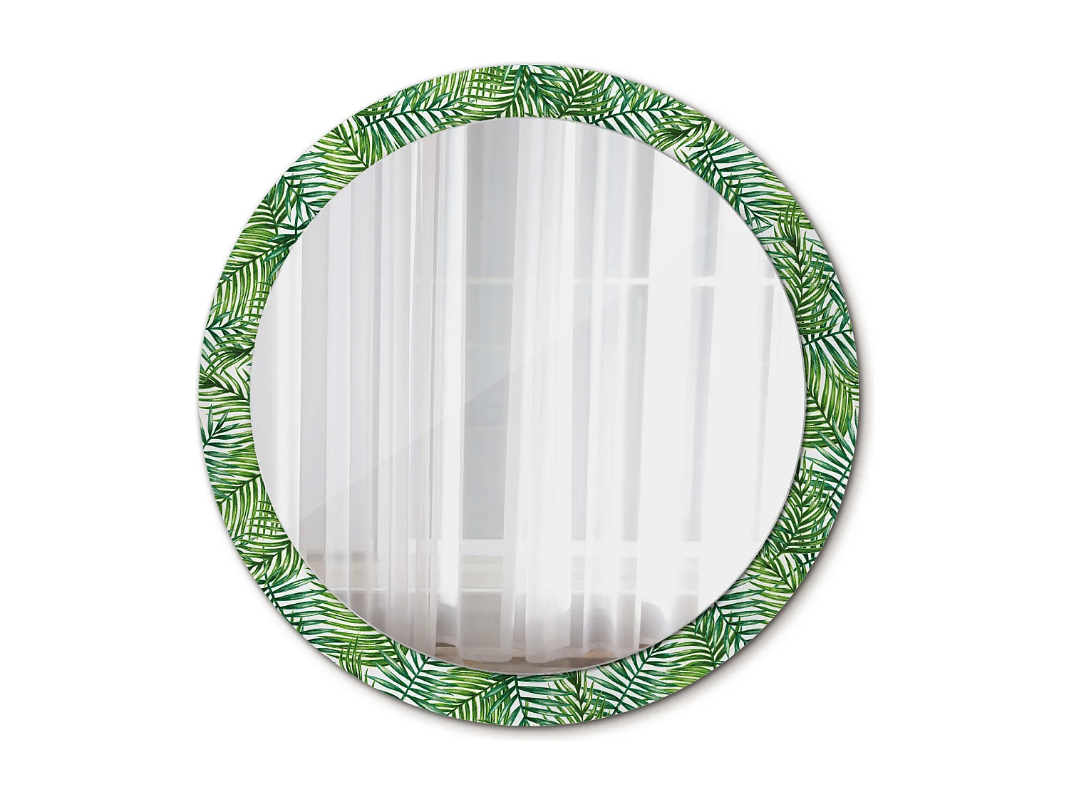 Dekorativer runder Spiegel – Tropische Palme – 90 cm