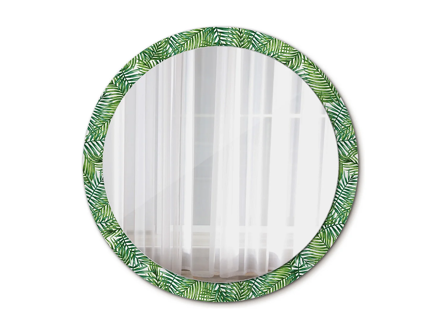Dekorativer runder Spiegel – Tropische Palme – 100 cm