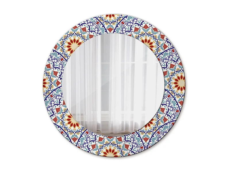 Dekorativer runder Spiegel - Orientalische Komposition - 50 cm