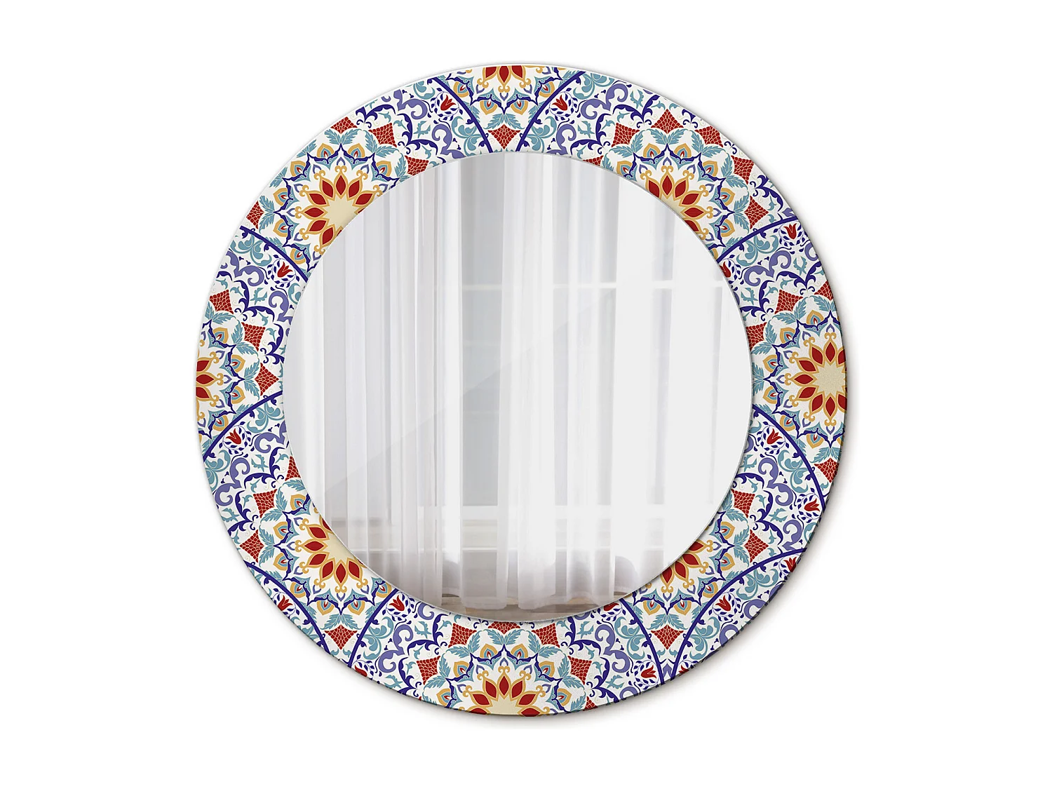 Dekorativer runder Spiegel - Orientalische Komposition - 50 cm