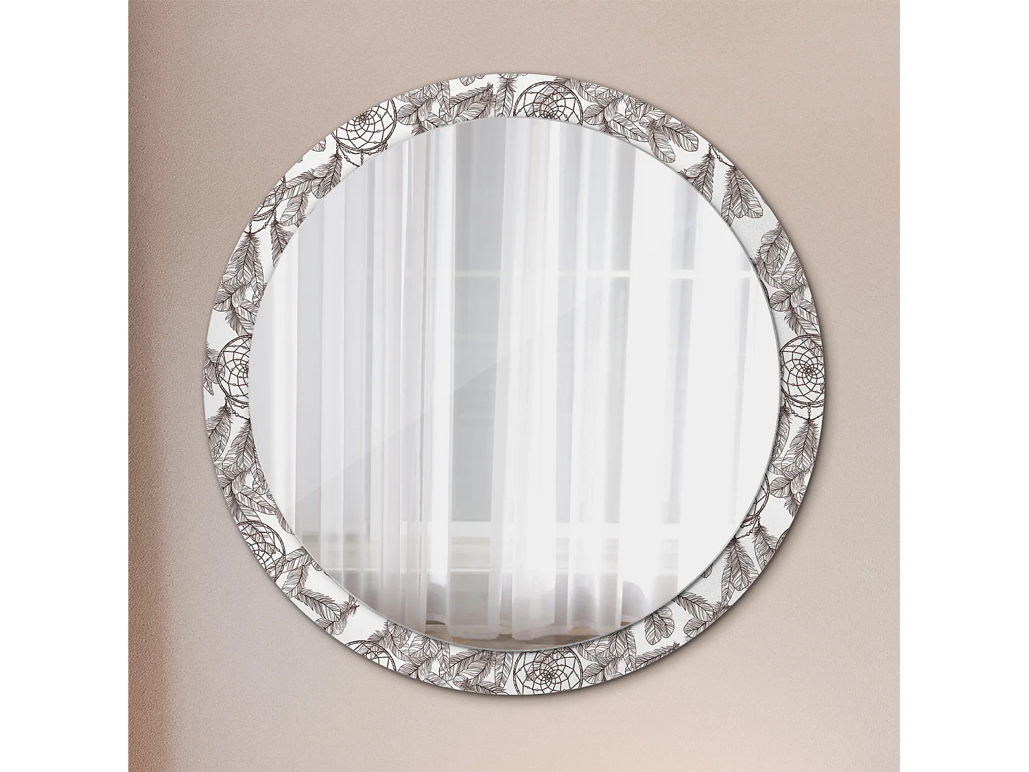 Miroir rond décoratif - Attrape-rêves - 100 cm