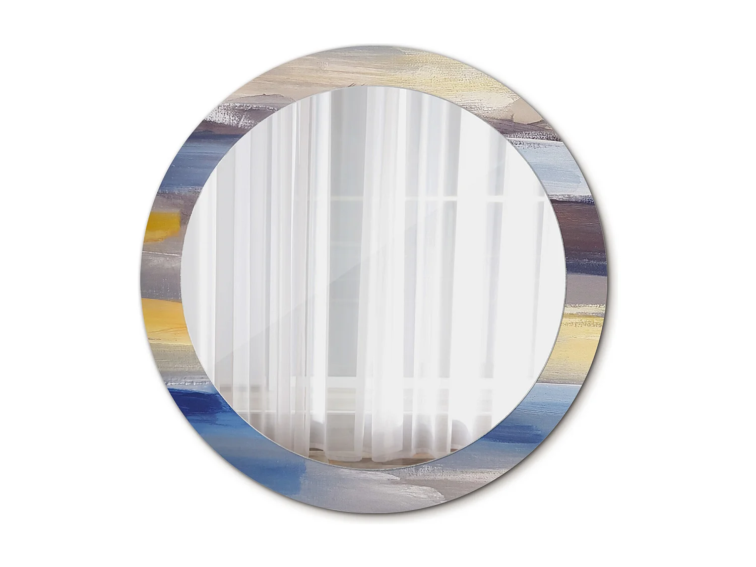 Decoratieve ronde spiegel - Abstract beeld - 80 cm