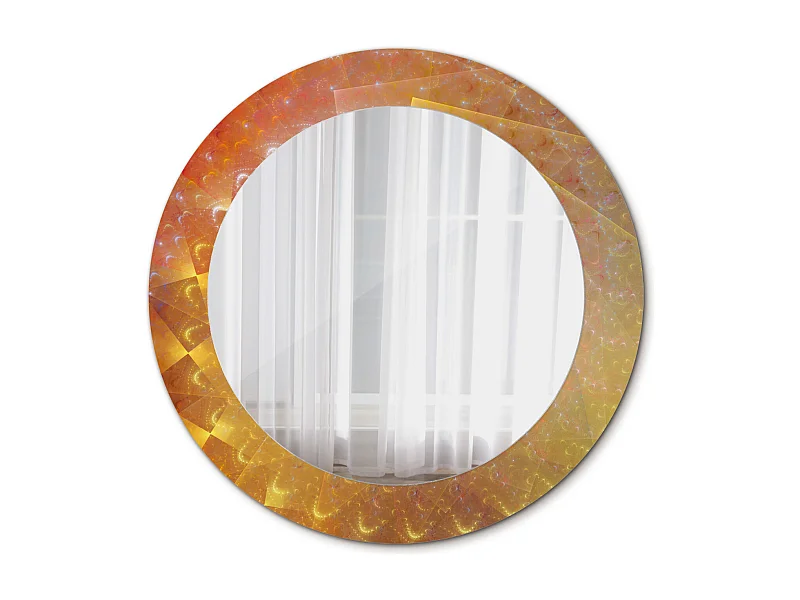 Miroir rond décoratif - Abstraction spirale - 70 cm