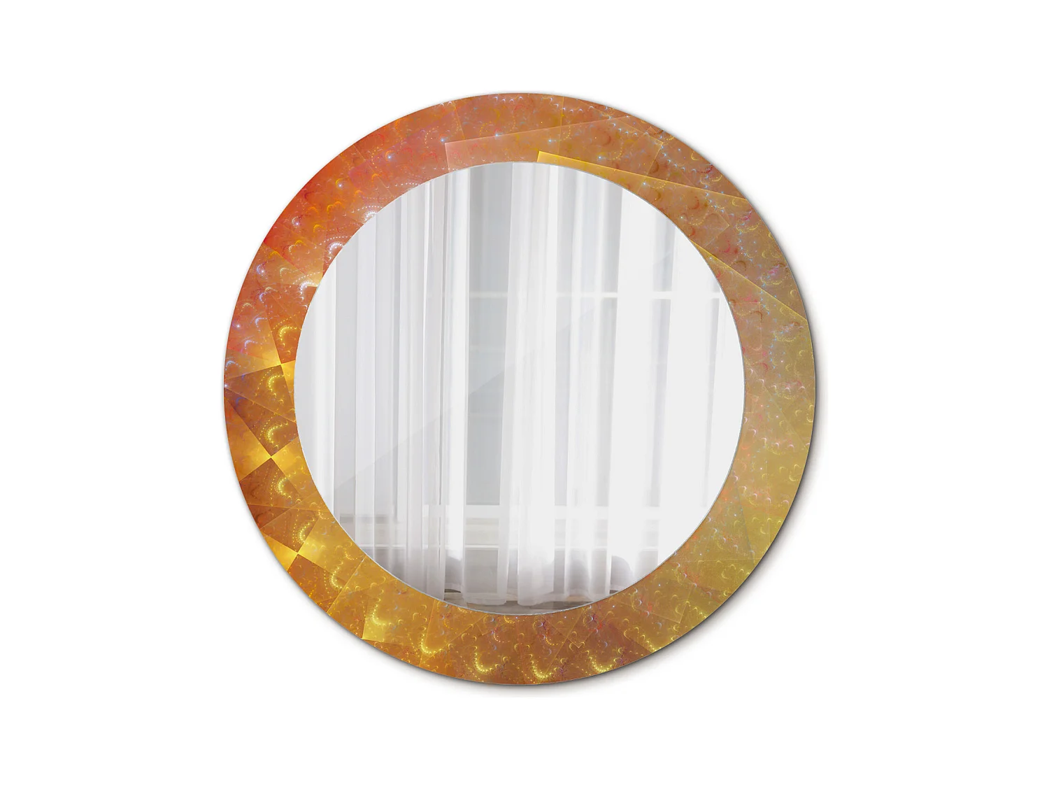 Specchio rotondo decorativo - Astrazione a spirale - 60 cm