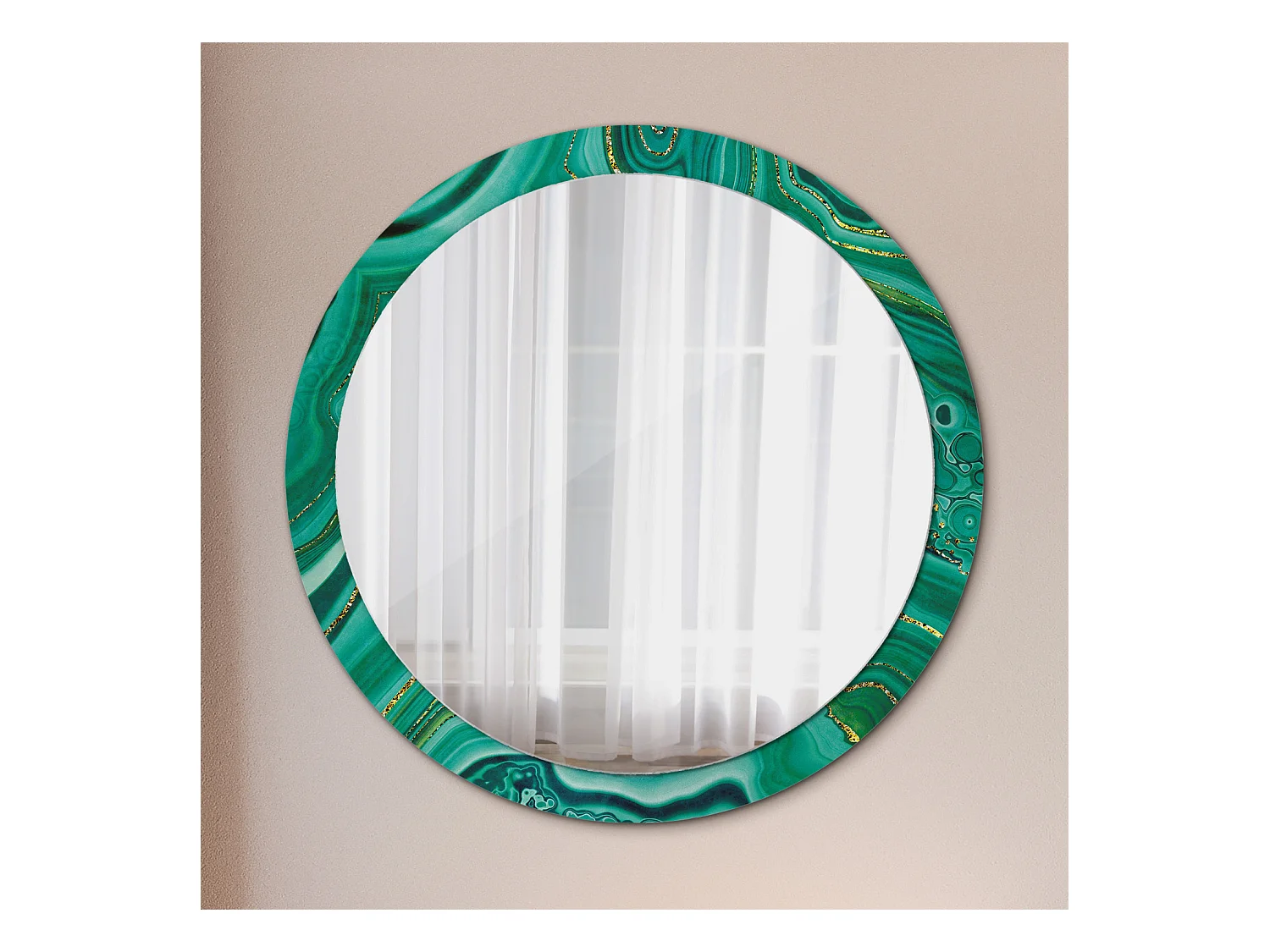 Runder dekorativer Spiegel – Achatmarmor – 100 cm