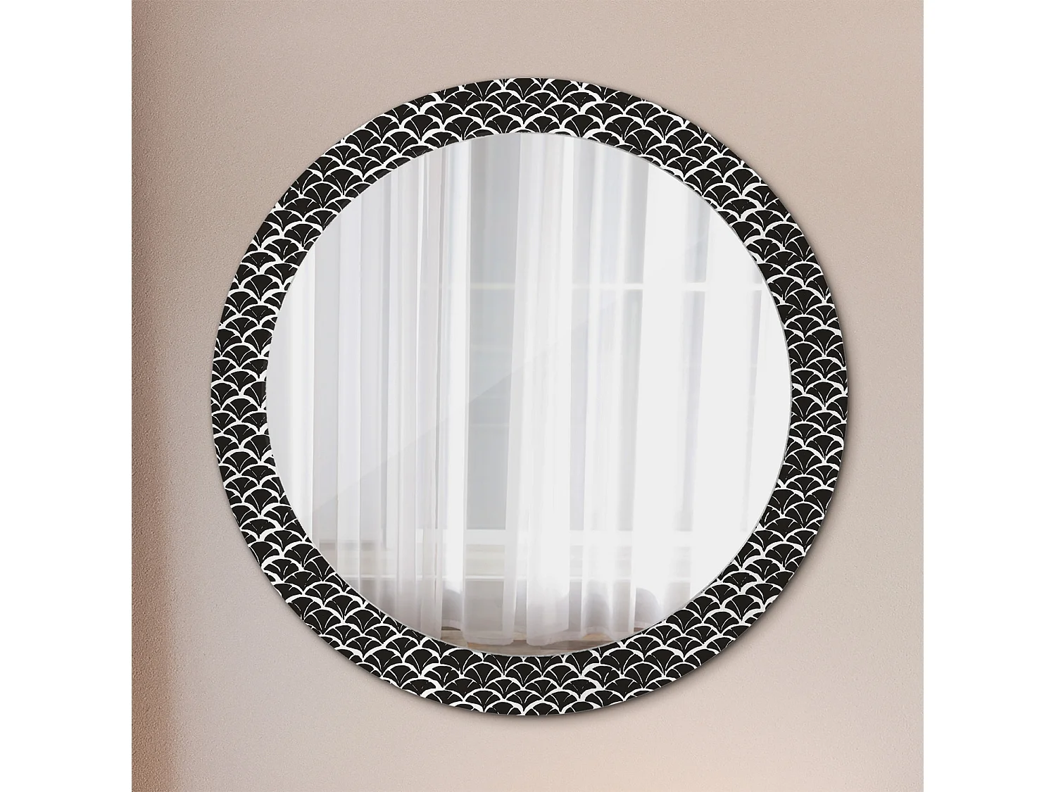 Runder dekorativer Spiegel - Orientalische Schuppen - 80 cm