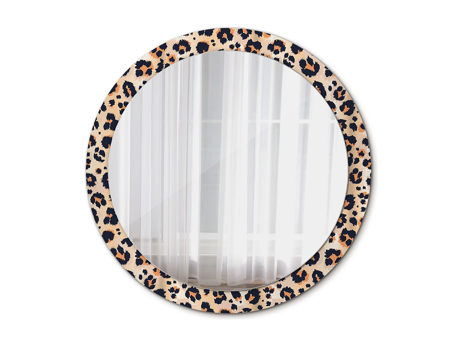 Dekorativer runder Spiegel - Polka Dot Print - 90 cm