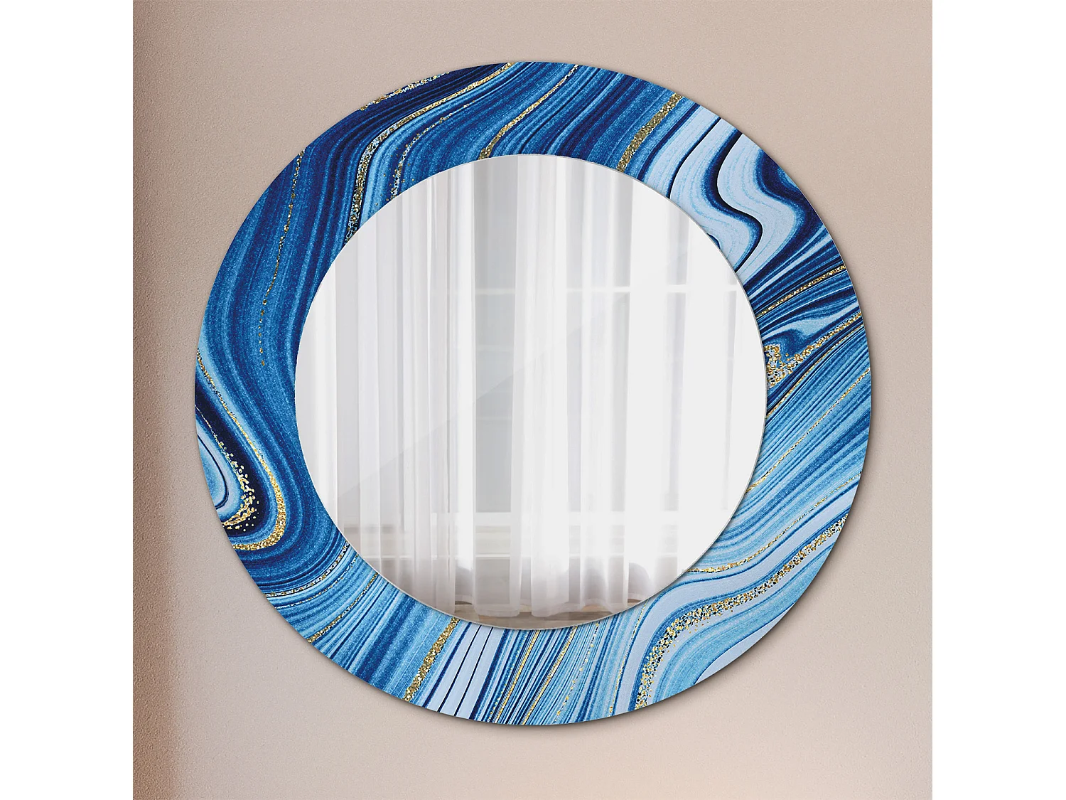 Runder dekorativer Spiegel - Marble River - 50 cm