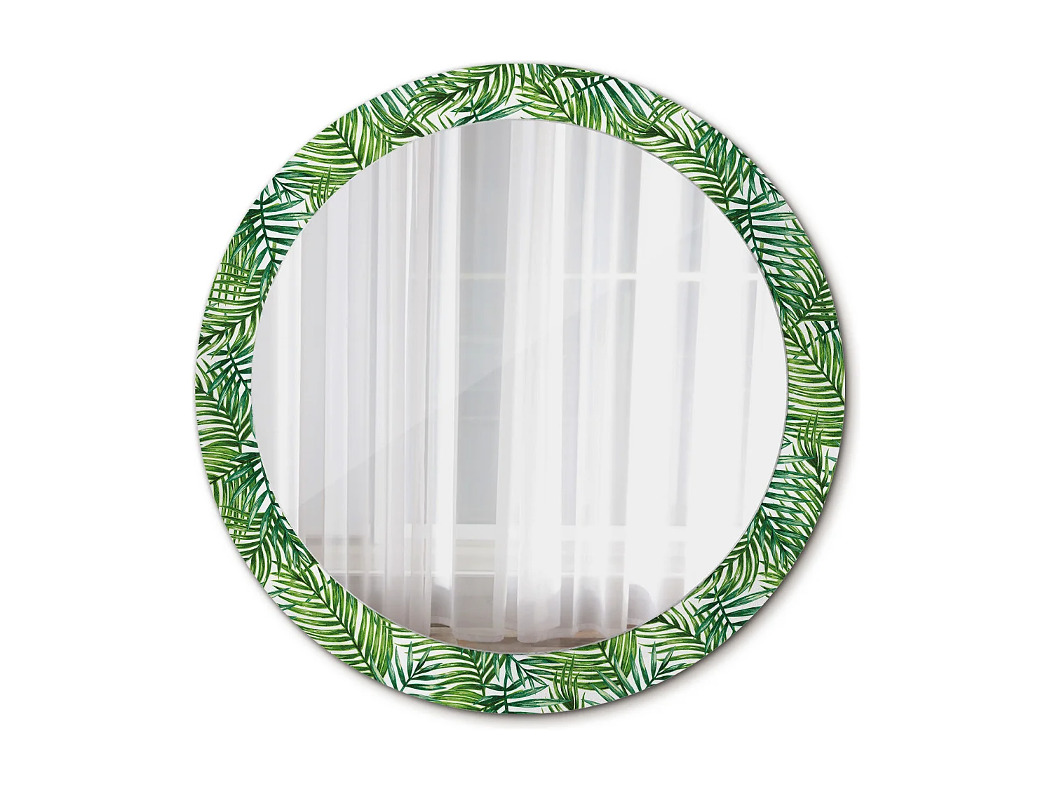 Ronde decoratieve spiegel – Tropische Palm – 80 cm