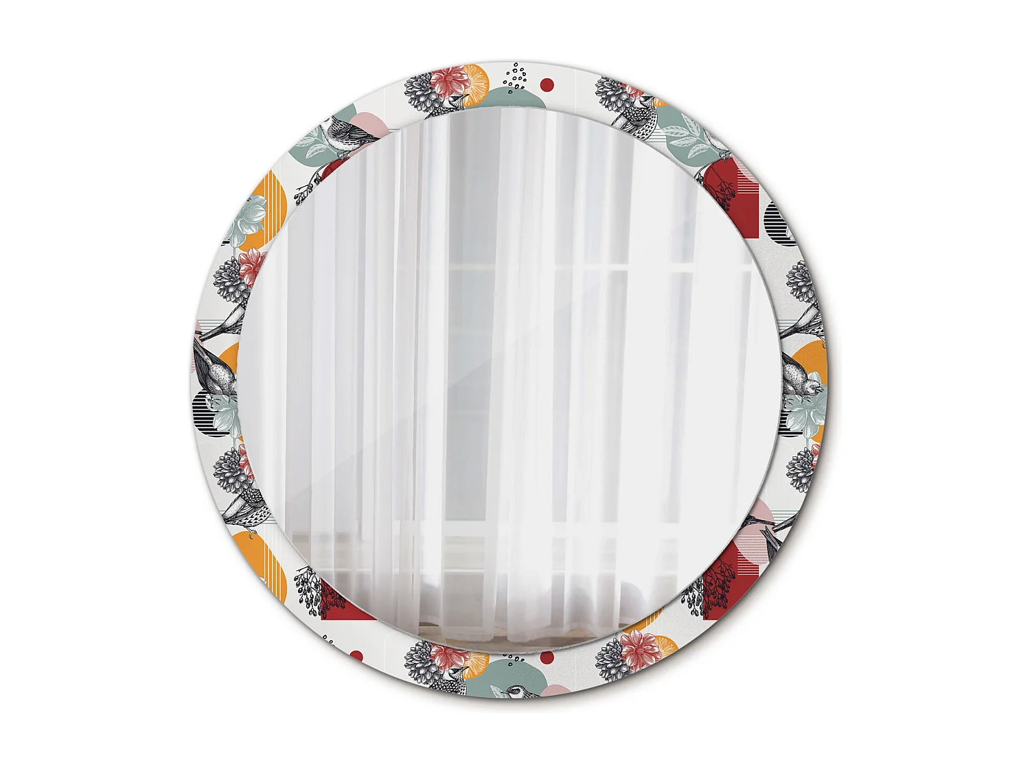 Runder dekorativer Spiegel - Vintage Patki - 100 cm