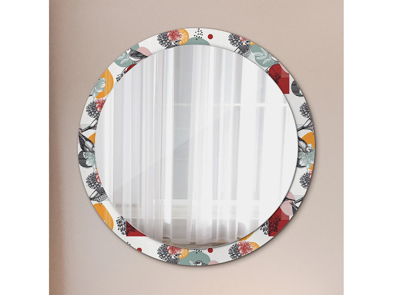 Runder dekorativer Spiegel - Vintage Patki - 100 cm