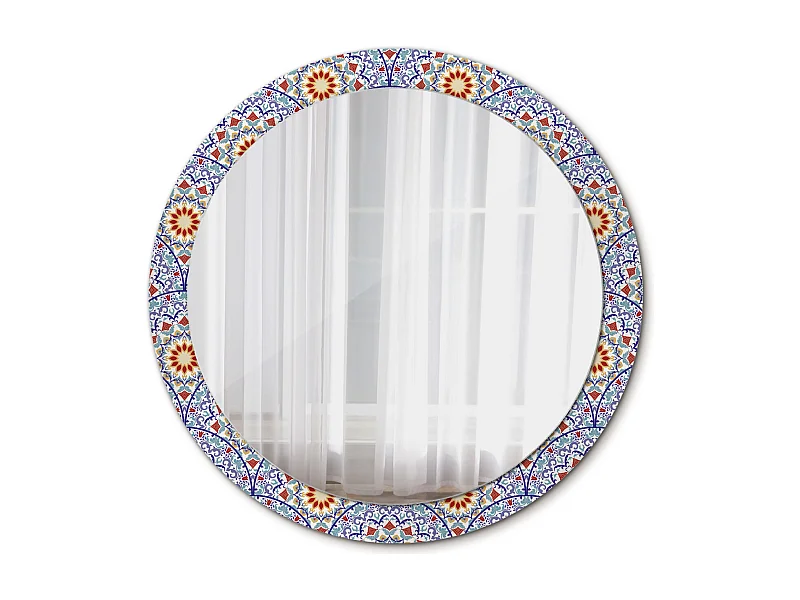 Dekorativer runder Spiegel - Orientalische Komposition - 90 cm