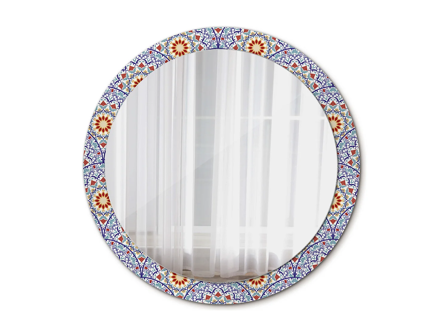 Dekorativer runder Spiegel - Orientalische Komposition - 90 cm