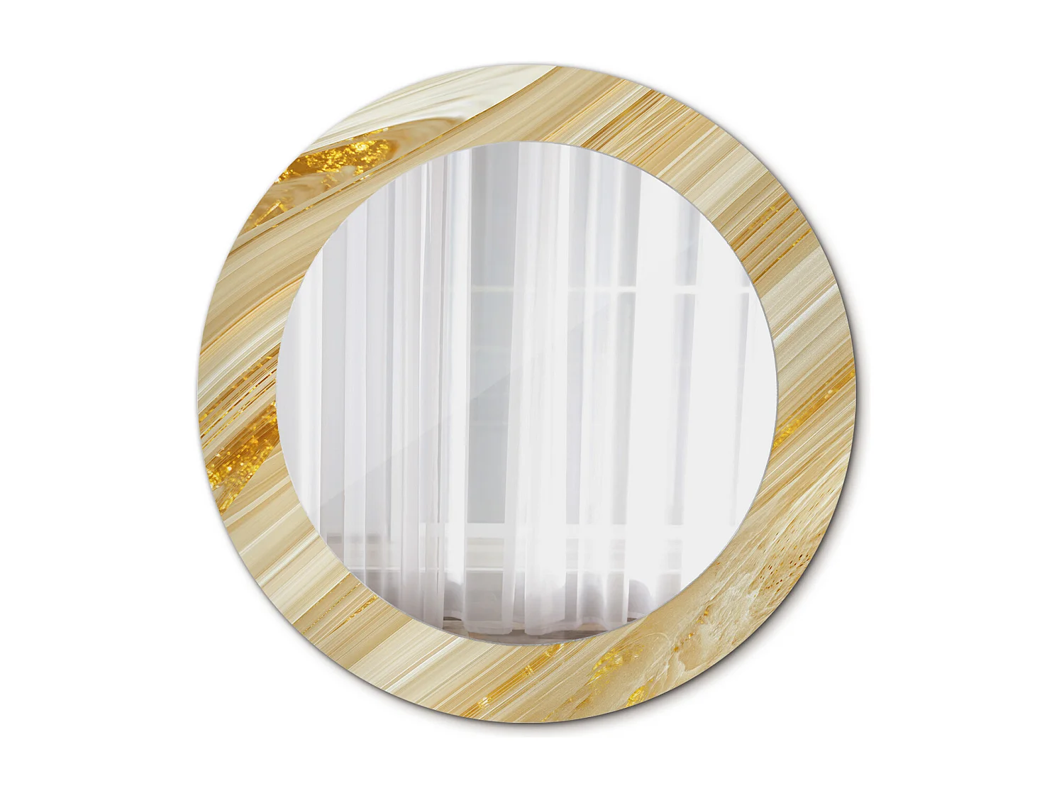 Decoratieve ronde spiegel - abstract patroon - 60 cm