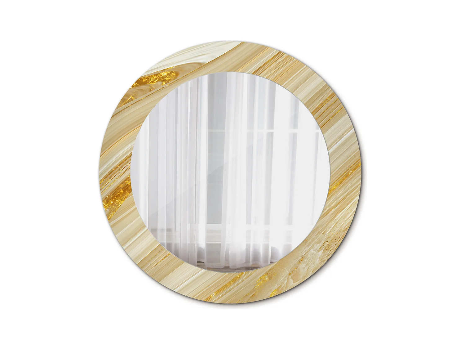 Decoratieve ronde spiegel - abstract patroon - 60 cm