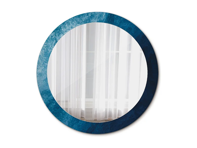 Miroir rond décoratif - Art abstrait - 80 cm