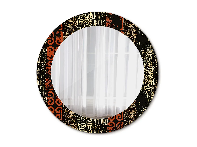 Runder dekorativer Spiegel - Grunge-Muster - 60 cm