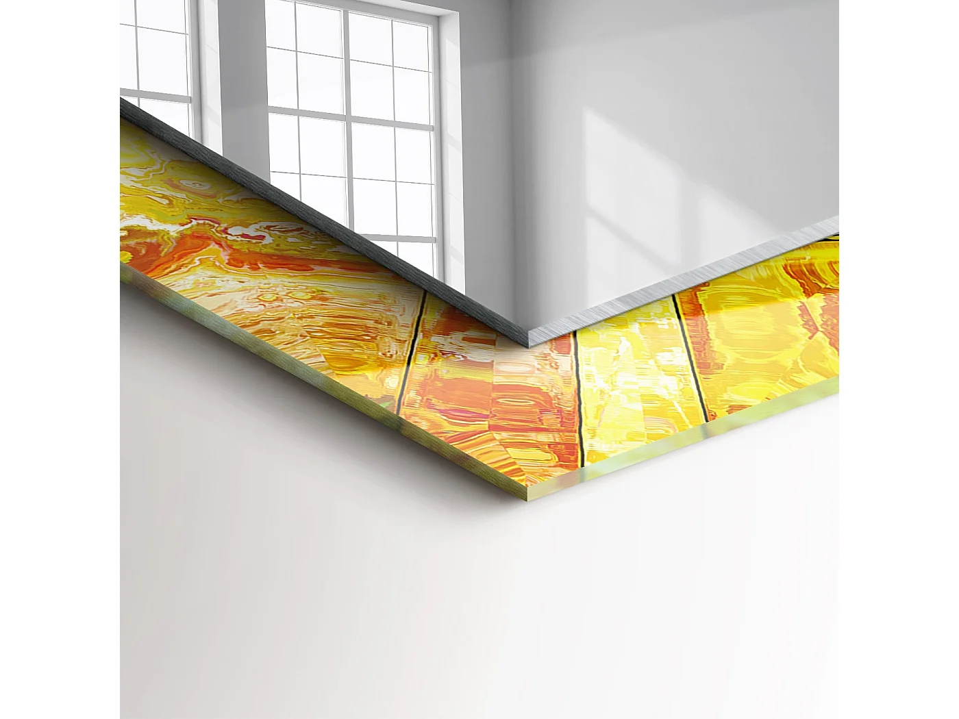 Miroir décoratif avec cadre Mosaïque colorée 60 x 60 cm