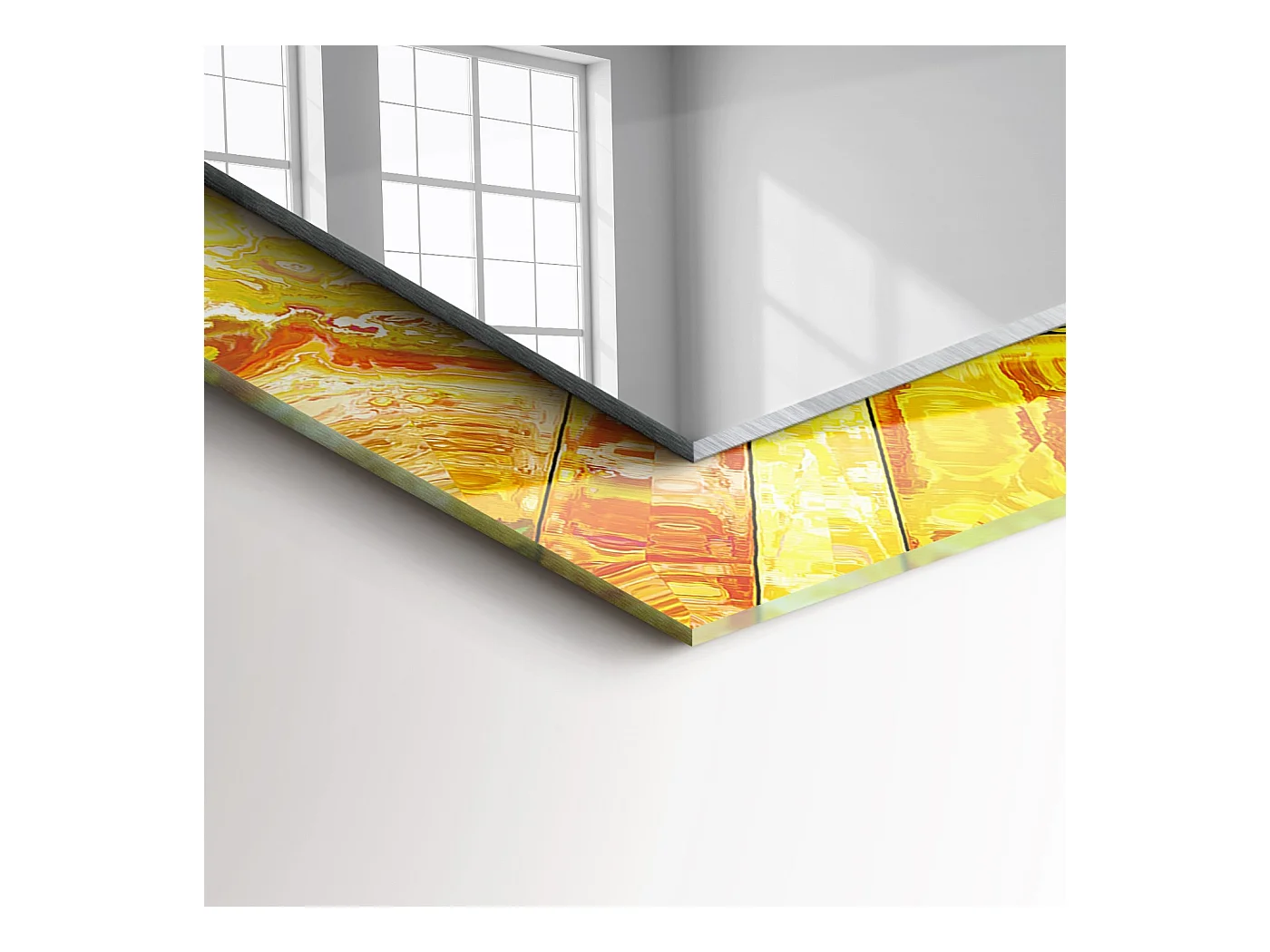 Miroir décoratif avec cadre Mosaïque colorée 60 x 60 cm