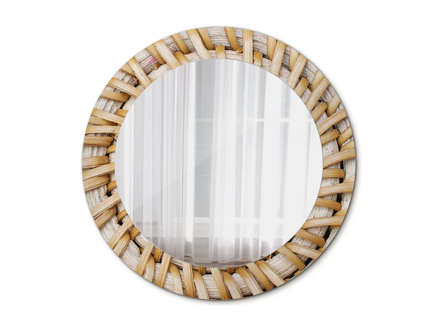 Miroir rond décoratif - Tresse - 70 cm