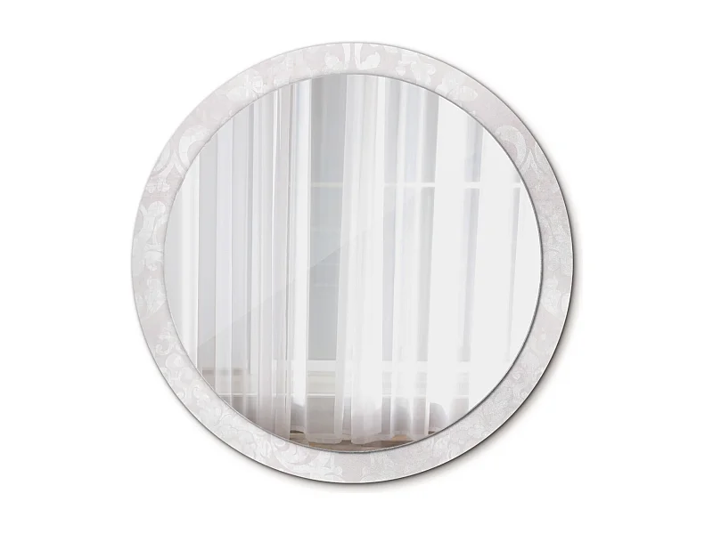 Miroir rond décoratif - Texture rococo - 100 cm