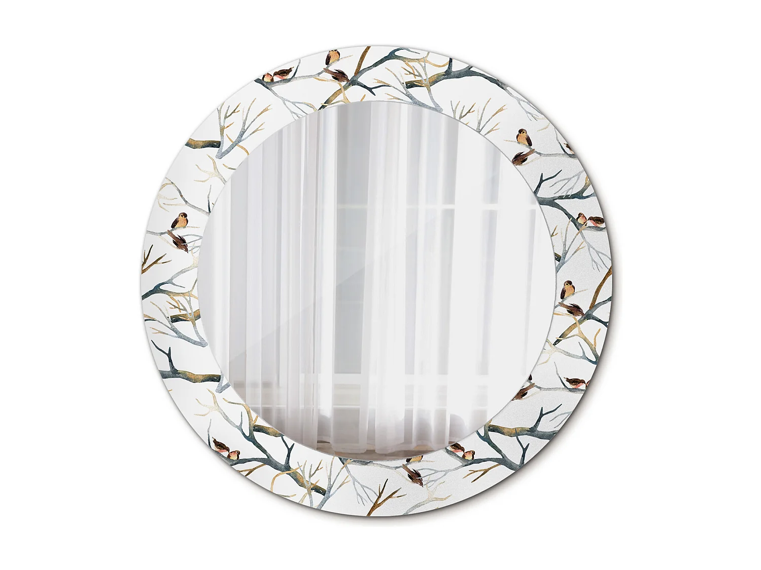 Ronde decoratieve spiegel - mussentakken - 60 cm