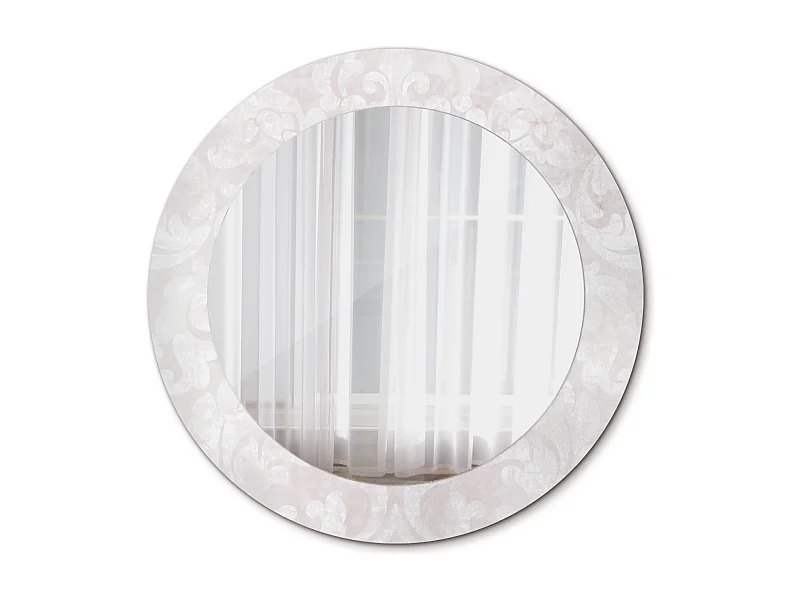 Miroir rond décoratif - Texture rococo - 70 cm