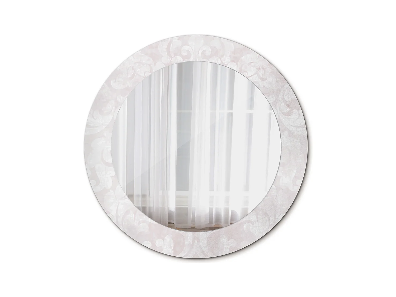Miroir rond décoratif - Texture rococo - 70 cm