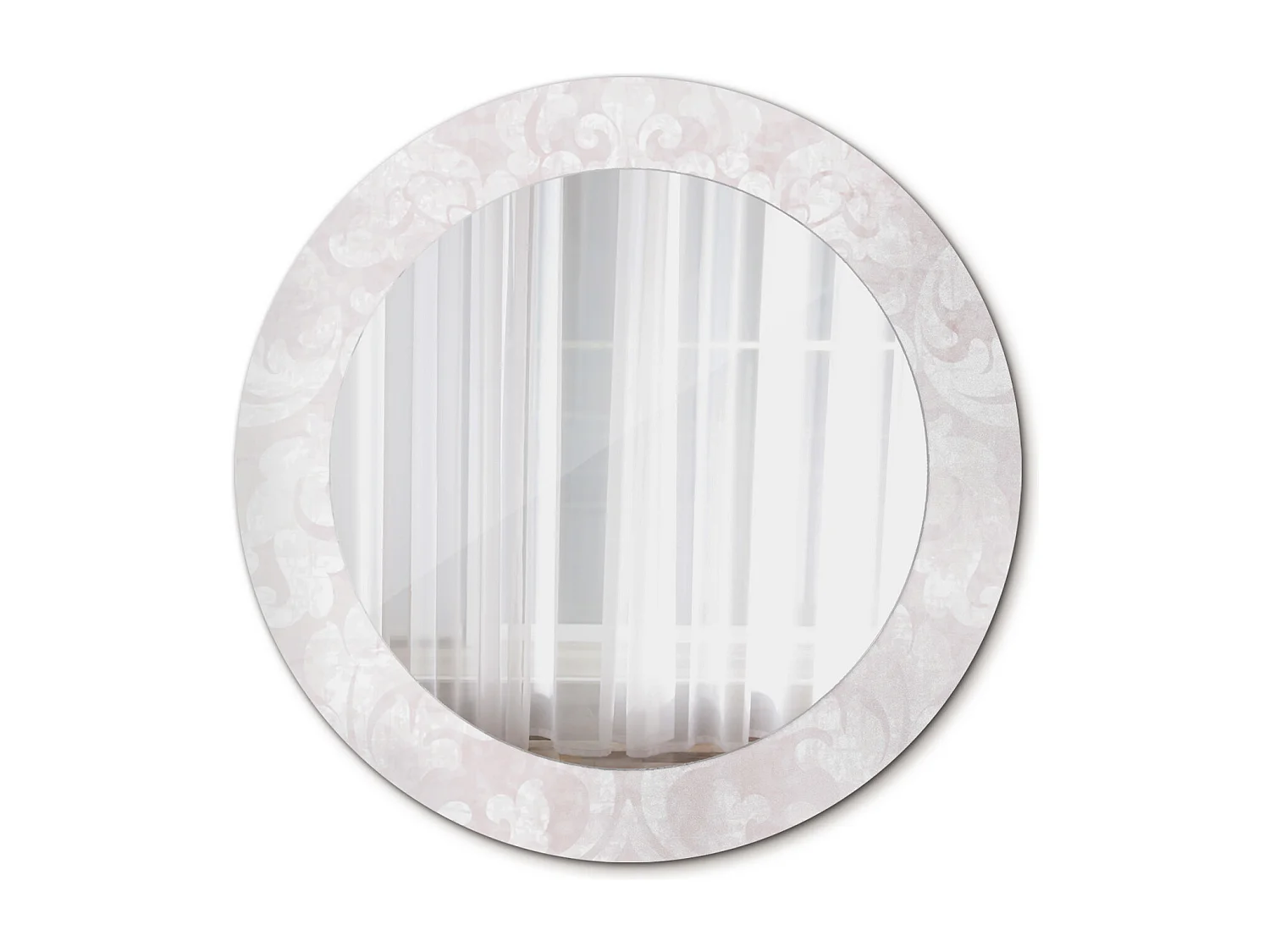 Miroir rond décoratif - Texture rococo - 70 cm