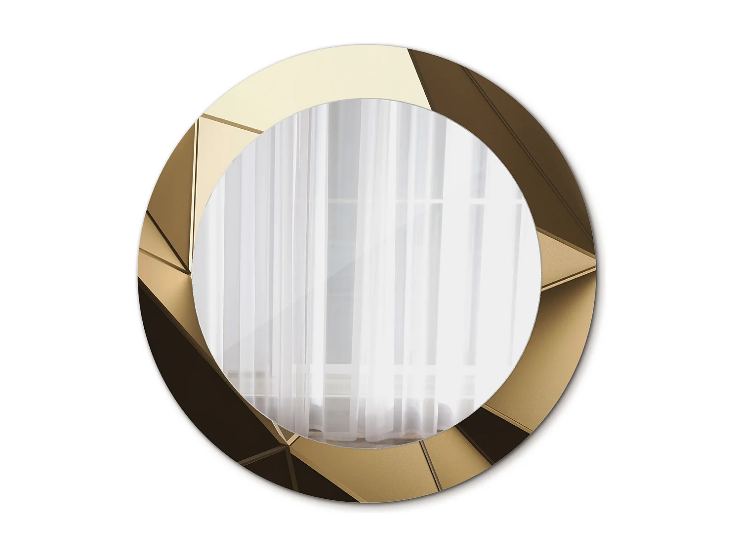 Miroir rond décoratif - Abstraction moderne - 70 cm