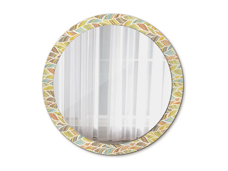 Miroir rond décoratif - Abstrait - 90 cm