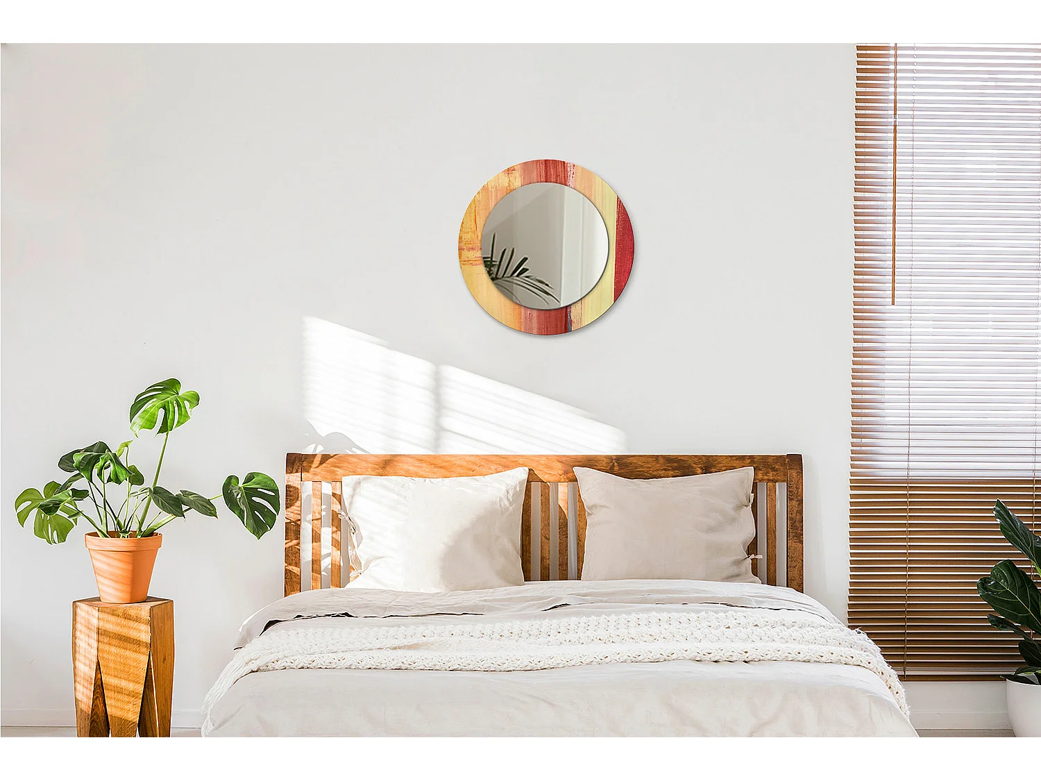 Decoratieve ronde spiegel - Abstract beeld - 50 cm