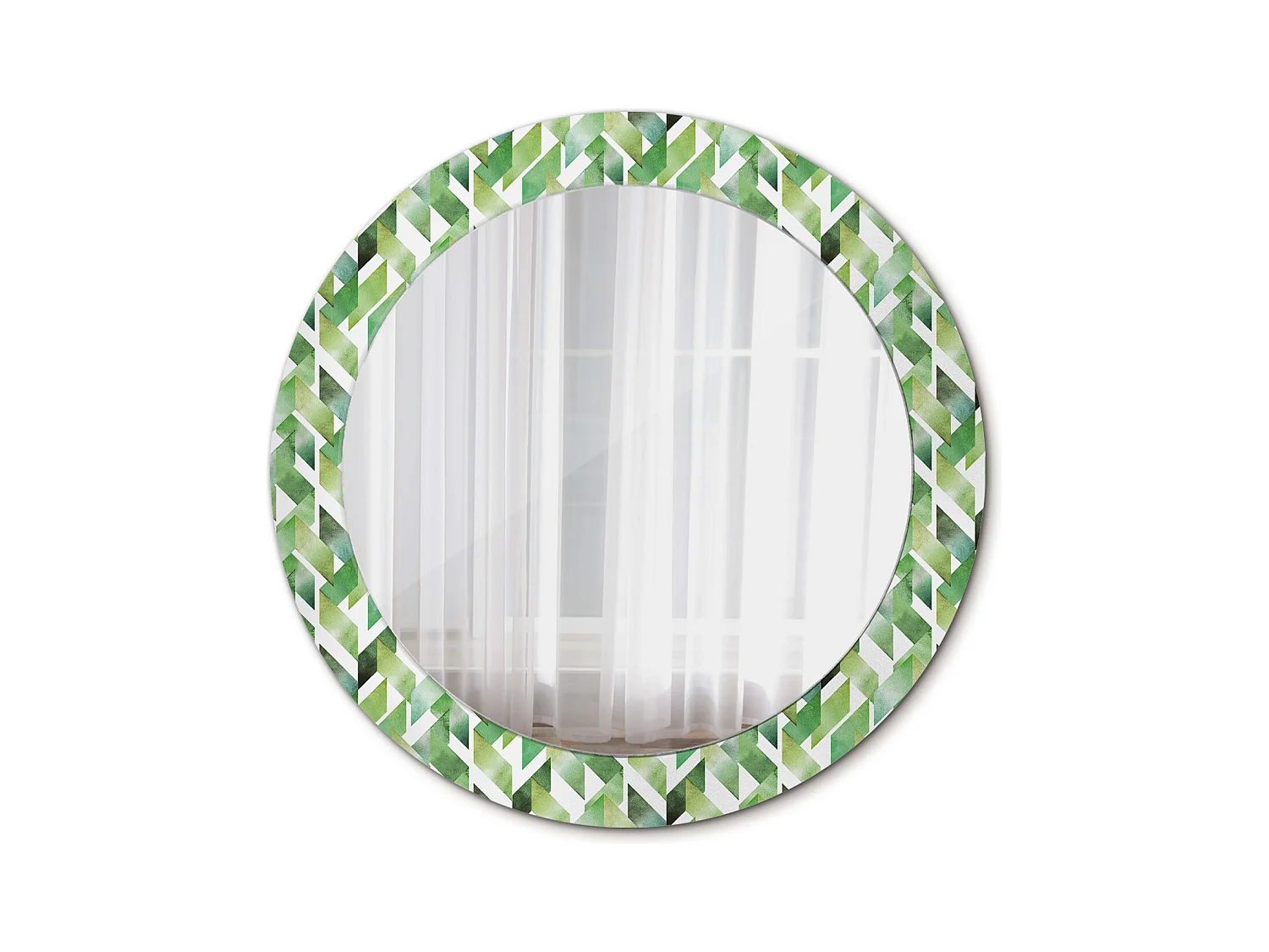 Dekorativer runder Spiegel – Chevrons – 60 cm
