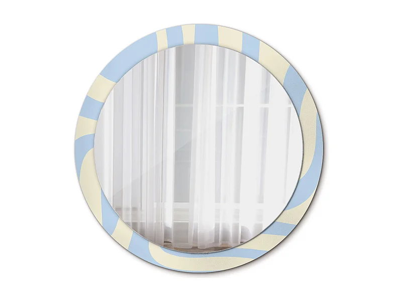 Dekorativer runder Spiegel – abstrakte Form – 90 cm