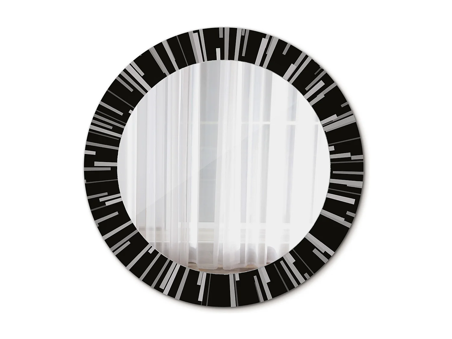 Dekorativer runder Spiegel - Strahlende Komposition - 60 cm