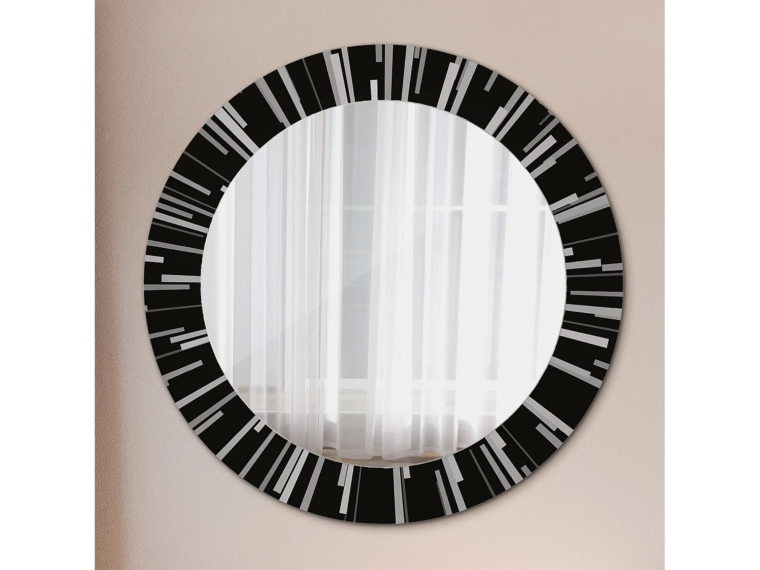 Dekorativer runder Spiegel - Strahlende Komposition - 60 cm