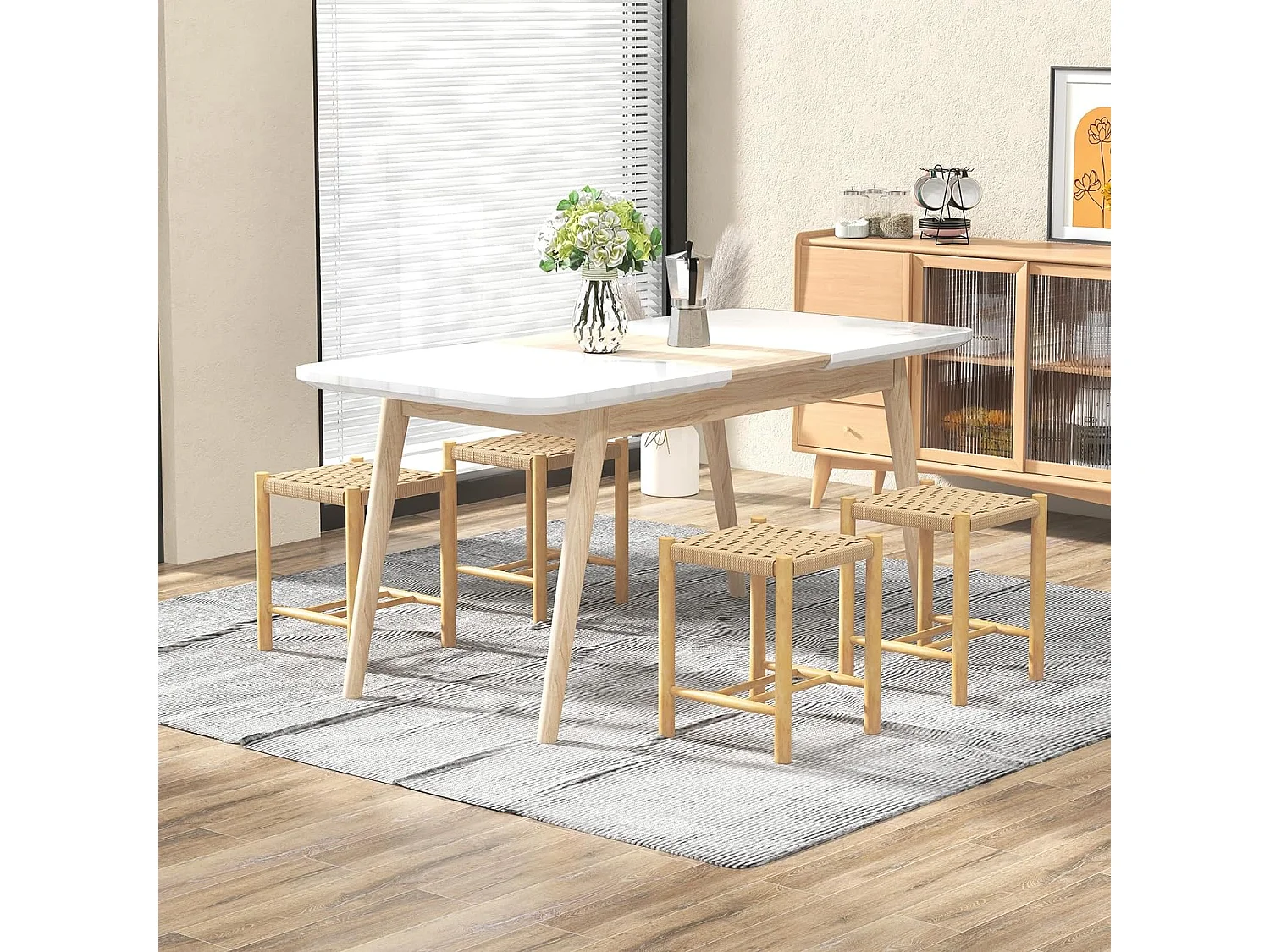 Barhocker aus Holz(2er Set)