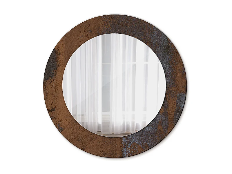 Runder dekorativer Spiegel – Rustikales Metall – 50 cm
