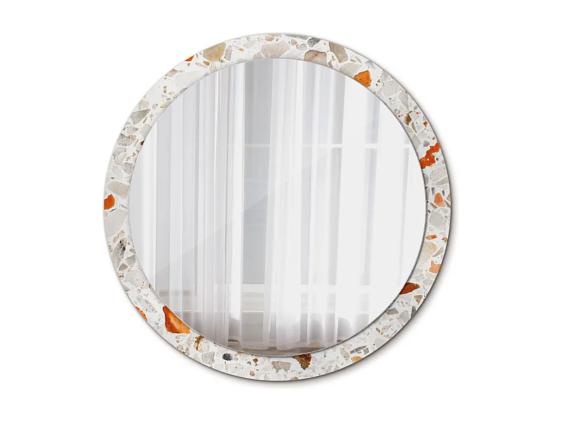 Miroir rond décoratif - Style Terrazzo - 100 cm