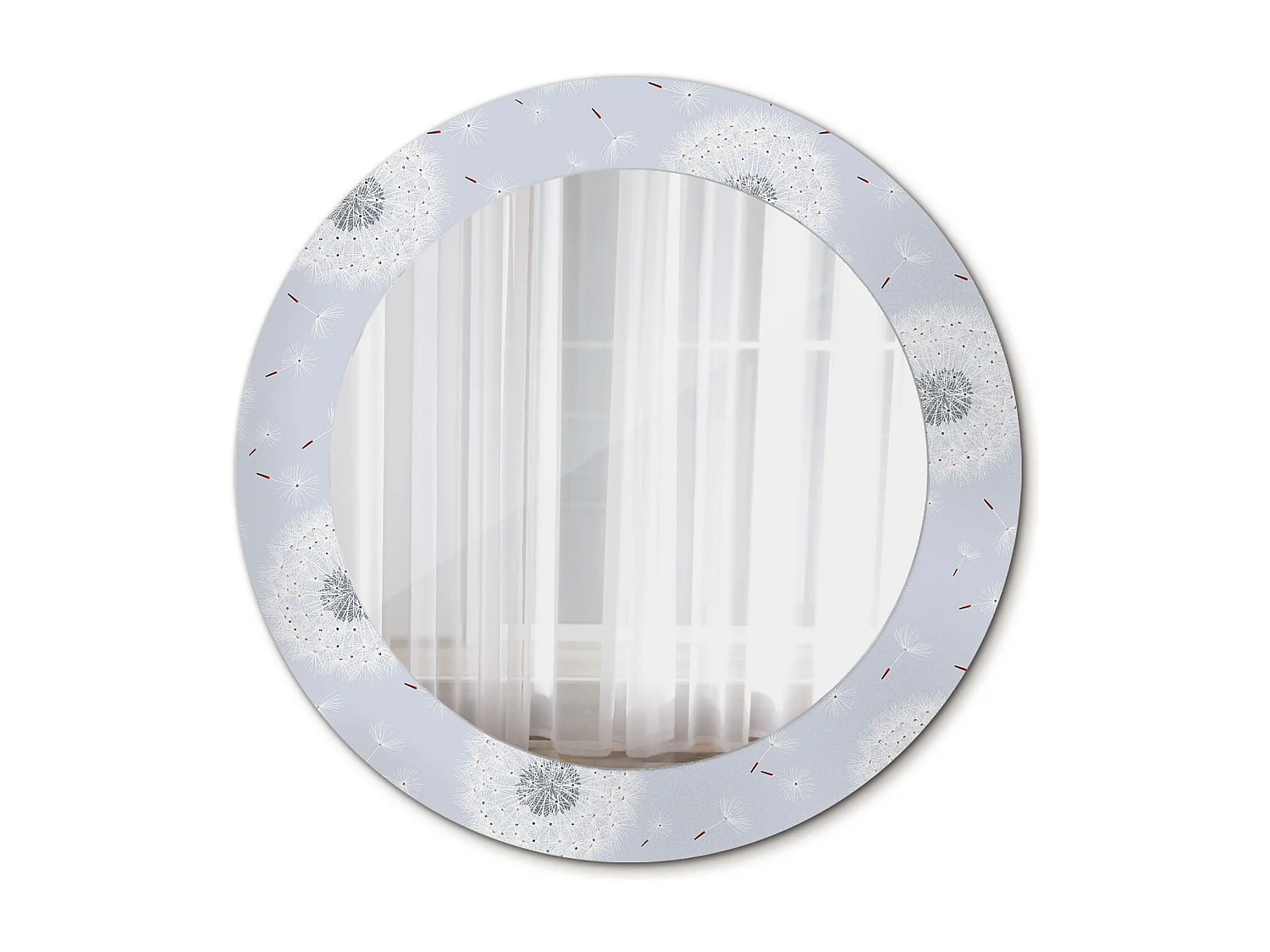 Runder dekorativer Spiegel - Löwenzahn - 60 cm