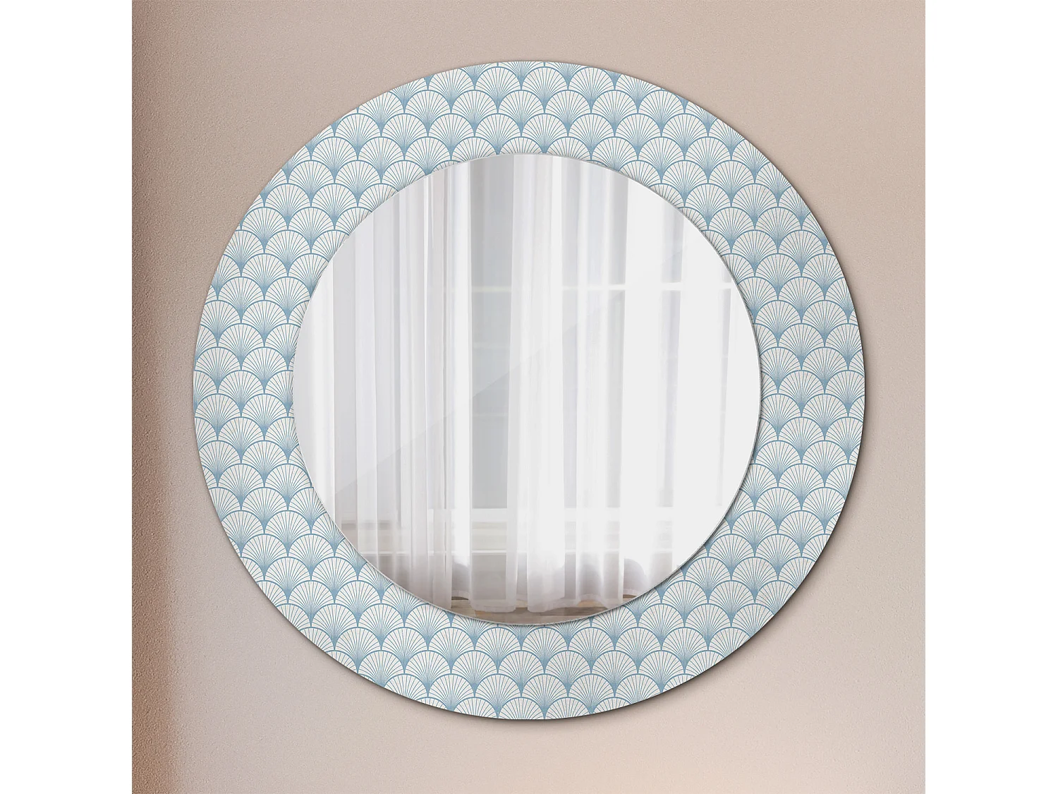 Ronde Decoratieve Spiegel - Retro Vintage Patroon - 50cm