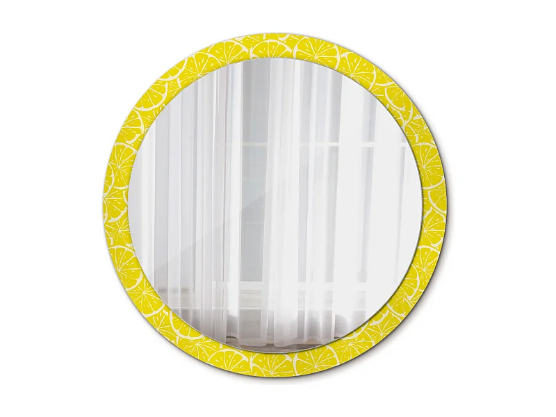 Miroir rond décoratif - Citrons - 100 cm