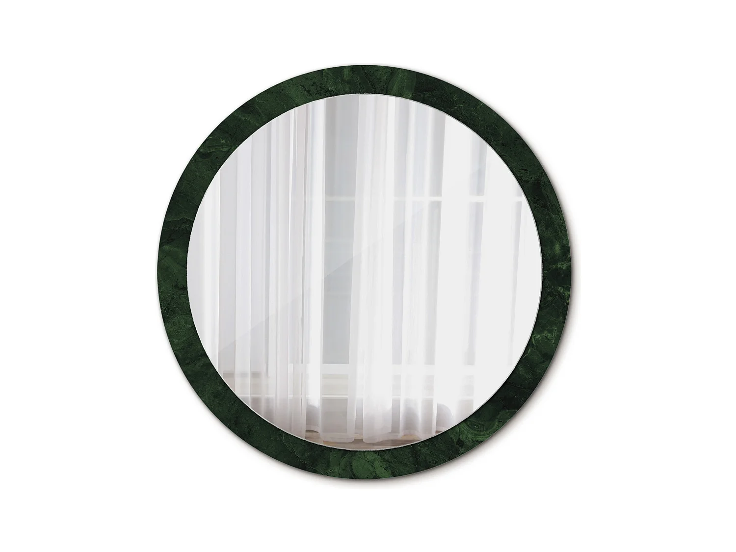 Ronde decoratieve spiegel - Groen Marmer - 100 cm