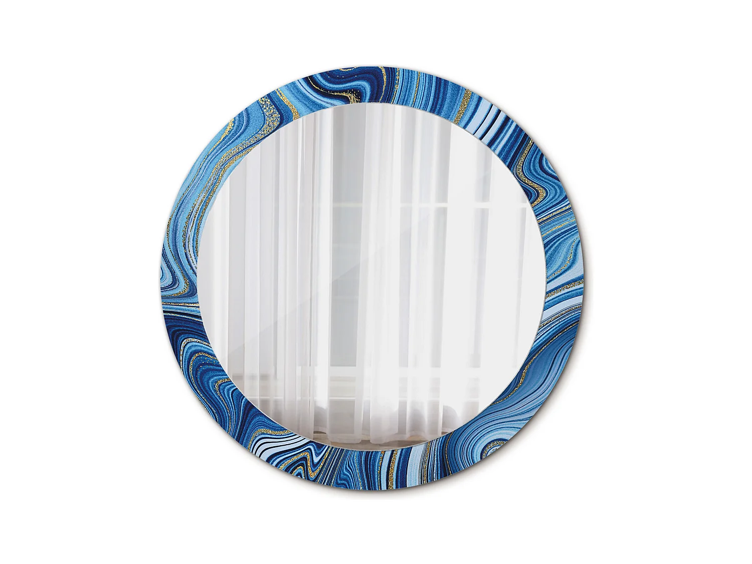Ronde decoratieve spiegel - Marble River - 80 cm