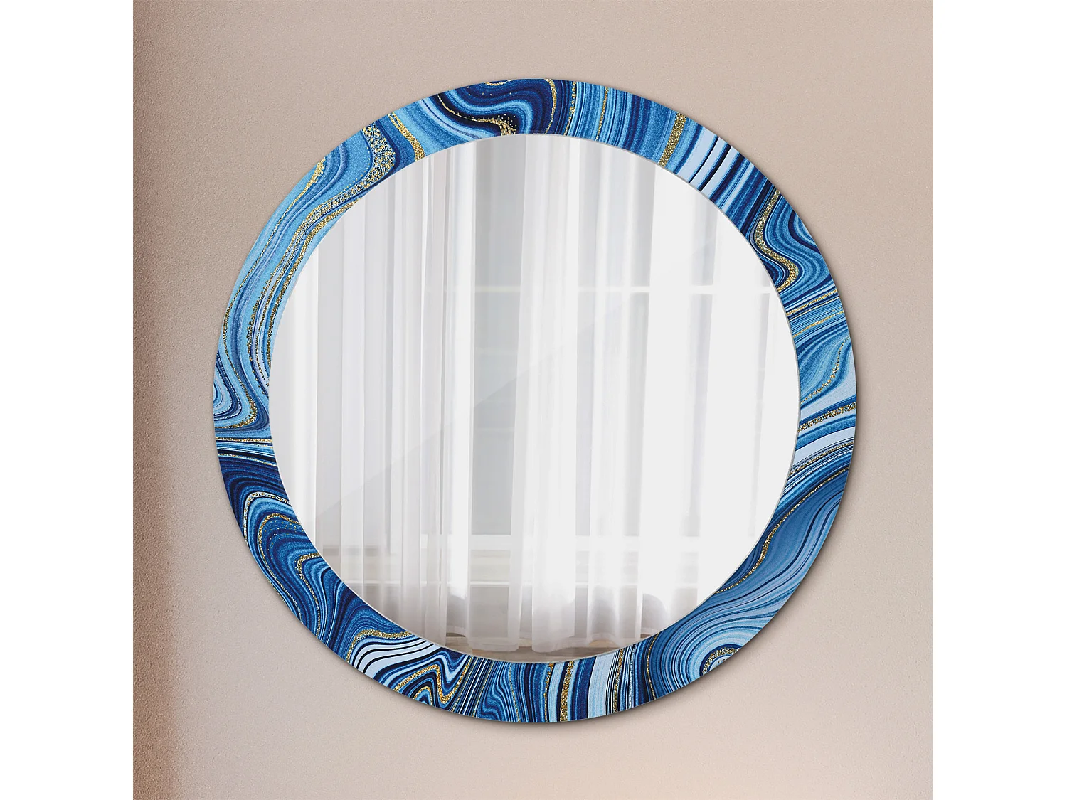 Runder dekorativer Spiegel - Marble River - 80 cm