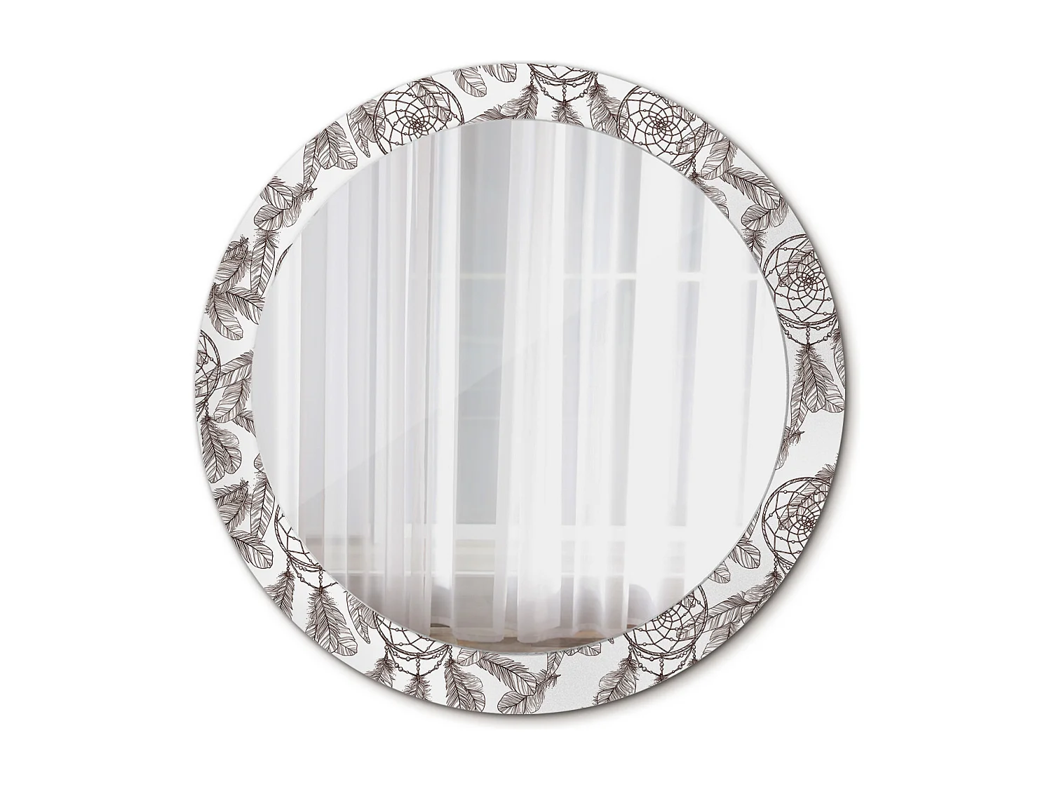 Specchio rotondo decorativo - Acchiappasogni - 80 cm